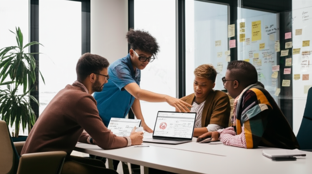 Professional team collaboration